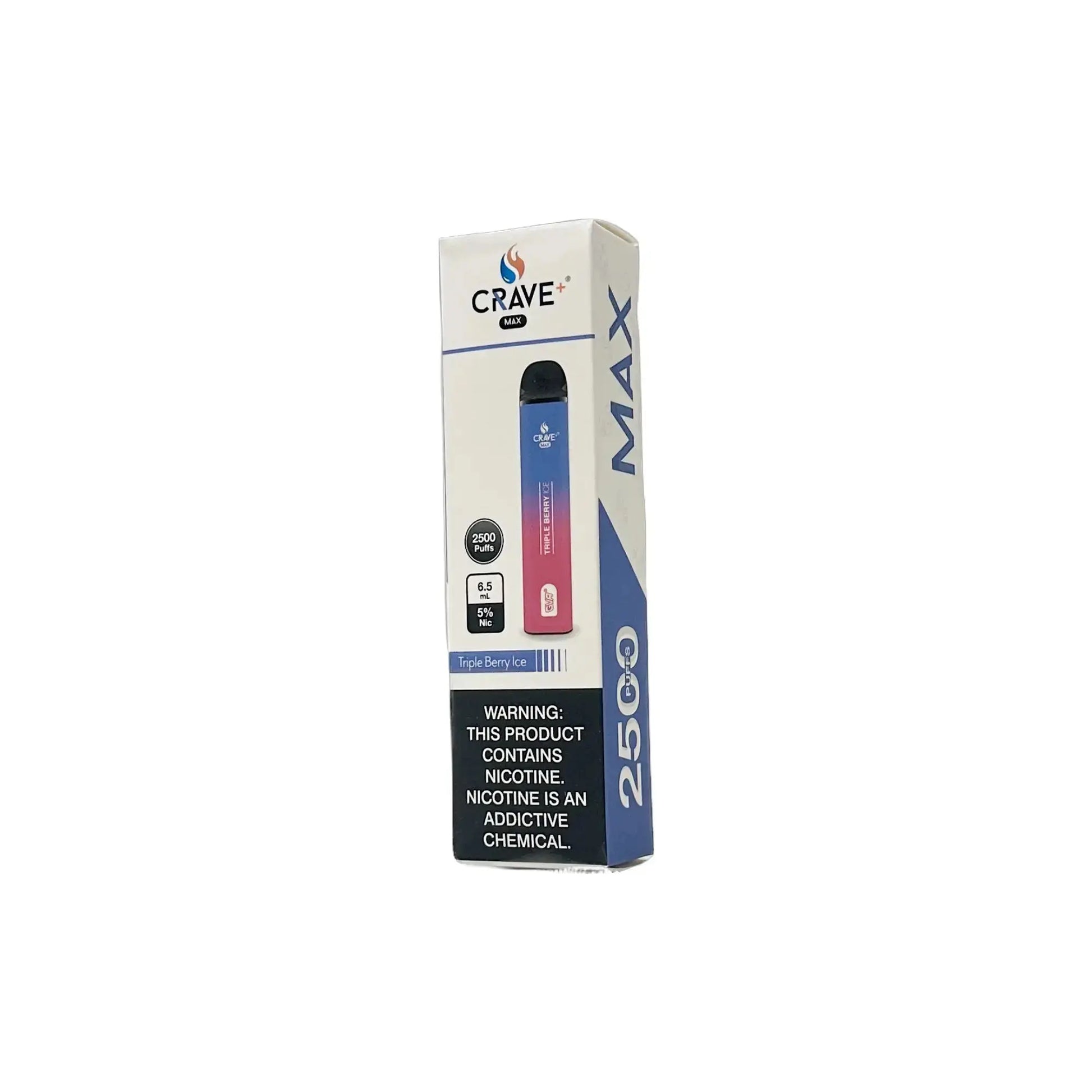 Crave Max Vape - 2500 Puffs Crave, crave max triple berry ice