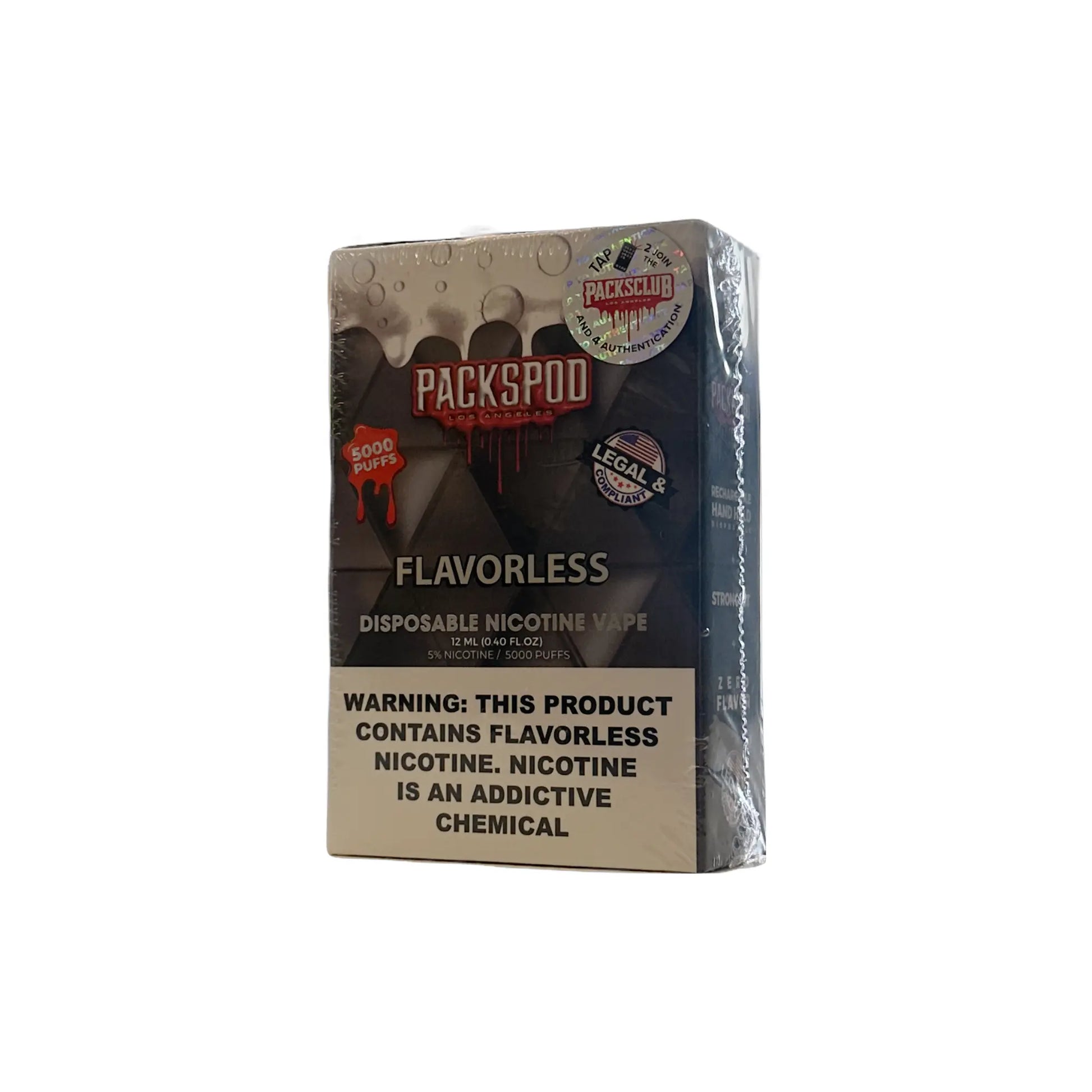 Packspod Disposable Vape 5000 Puffs - Flavorless