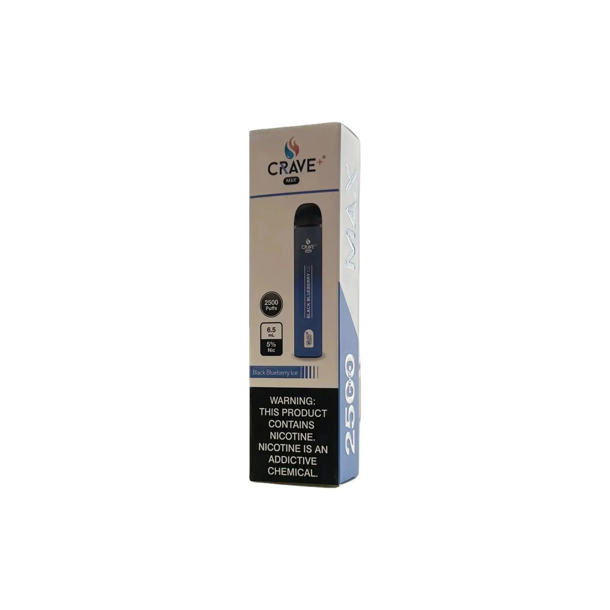 Crave Max Vape - 2500 Puffs Crave, crave max black blueberry ice