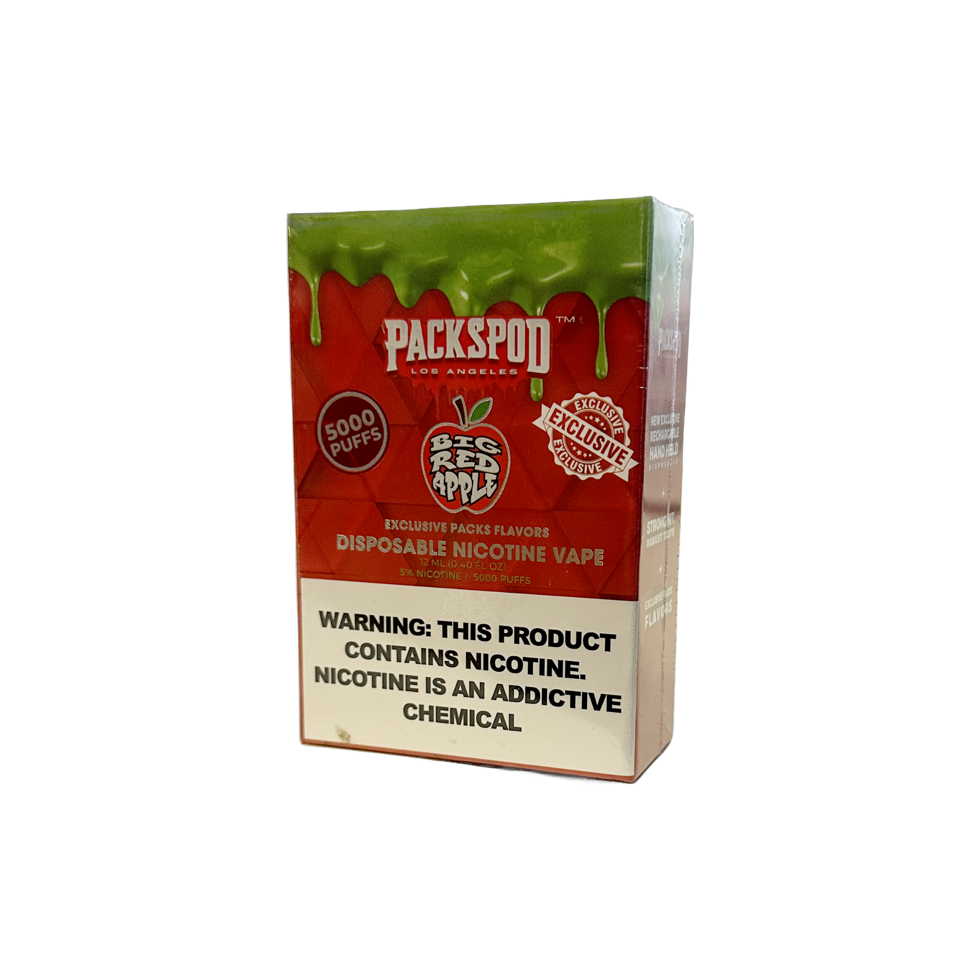 Packspod Disposable Vape 5000 Puffs - Big Red Apple