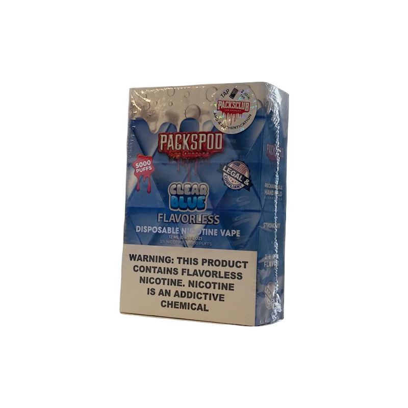 Packspod Disposable Vape 5000 Puffs - Clear Blue