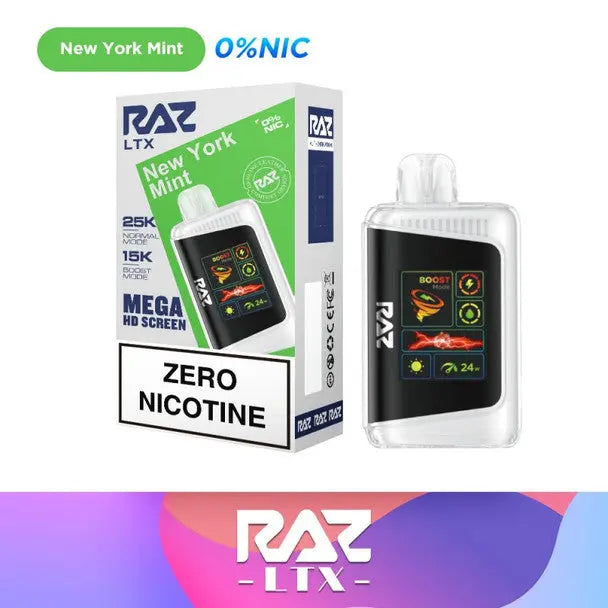 RAZ LTX 25K Disposable Vape – 25,000‑Puff, USB‑C Rechargeable, HD Screen, Leather Grip Raz