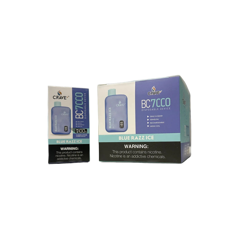 Crave BC7000 Puffs (BOX DEAL) - VSZN, Crave BC7000 (BOX DEAL) Crave, crave bc7000 classic clear, classic clear crave max, crave max classic clear, crave max bc7000 classic clear, crave max bc7000 blue razz ice, blue razz ice crave max bc7000
