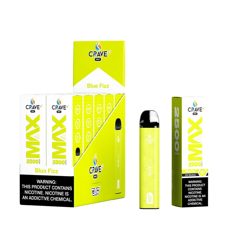 Crave Max Vape - 2500 Puffs Mesh Coil (BOX DEAL) - VSZN, crave max blue fizz
