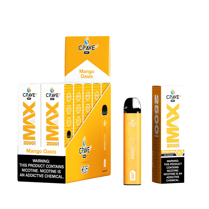 Crave Max Vape - 2500 Puffs Mesh Coil (BOX DEAL) - VSZN, crave max mango oasis