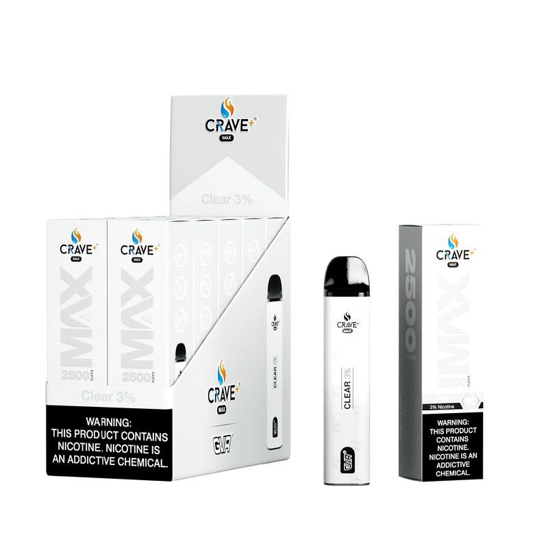 Crave Max Vape - 2500 Puffs Mesh Coil (BOX DEAL) - VSZN, crave max clear 3%