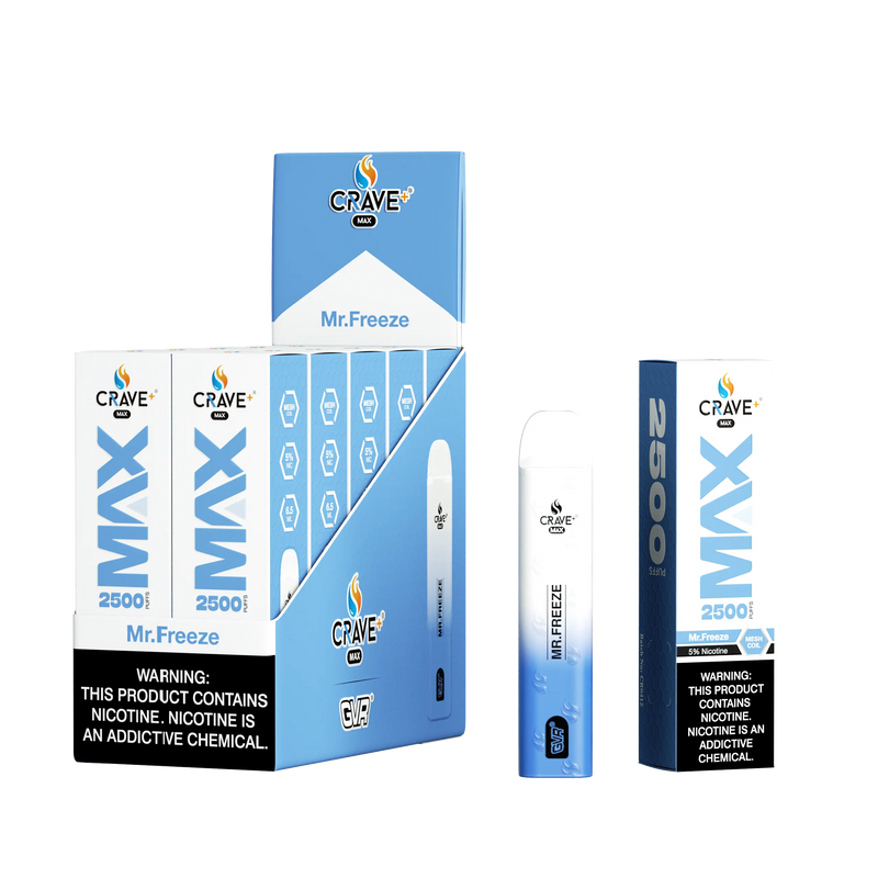 Crave Max Vape - 2500 Puffs Mesh Coil (BOX DEAL) - VSZN, crave max Mr. Freeze