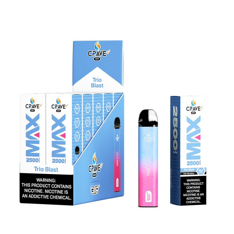 Crave Max Vape - 2500 Puffs Mesh Coil (BOX DEAL) - VSZN, crave max trio blast