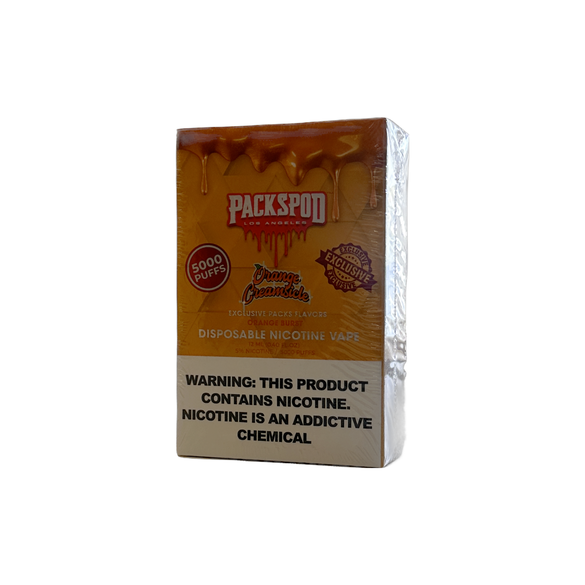 Packspod Disposable Vape 5000 Puffs - Orange Creamsicle