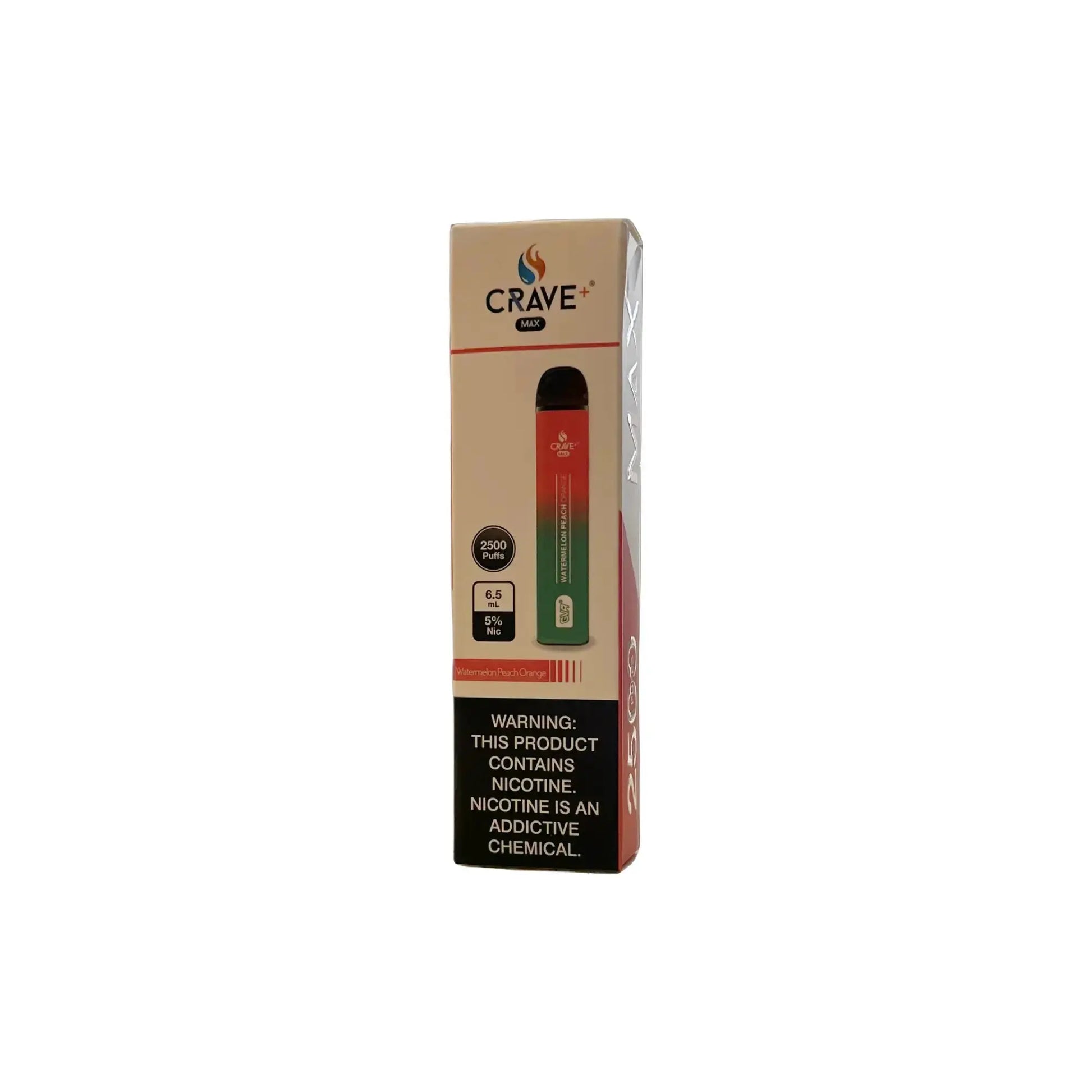 Crave Max Vape - 2500 Puffs Crave, crave max watermelon peach orange