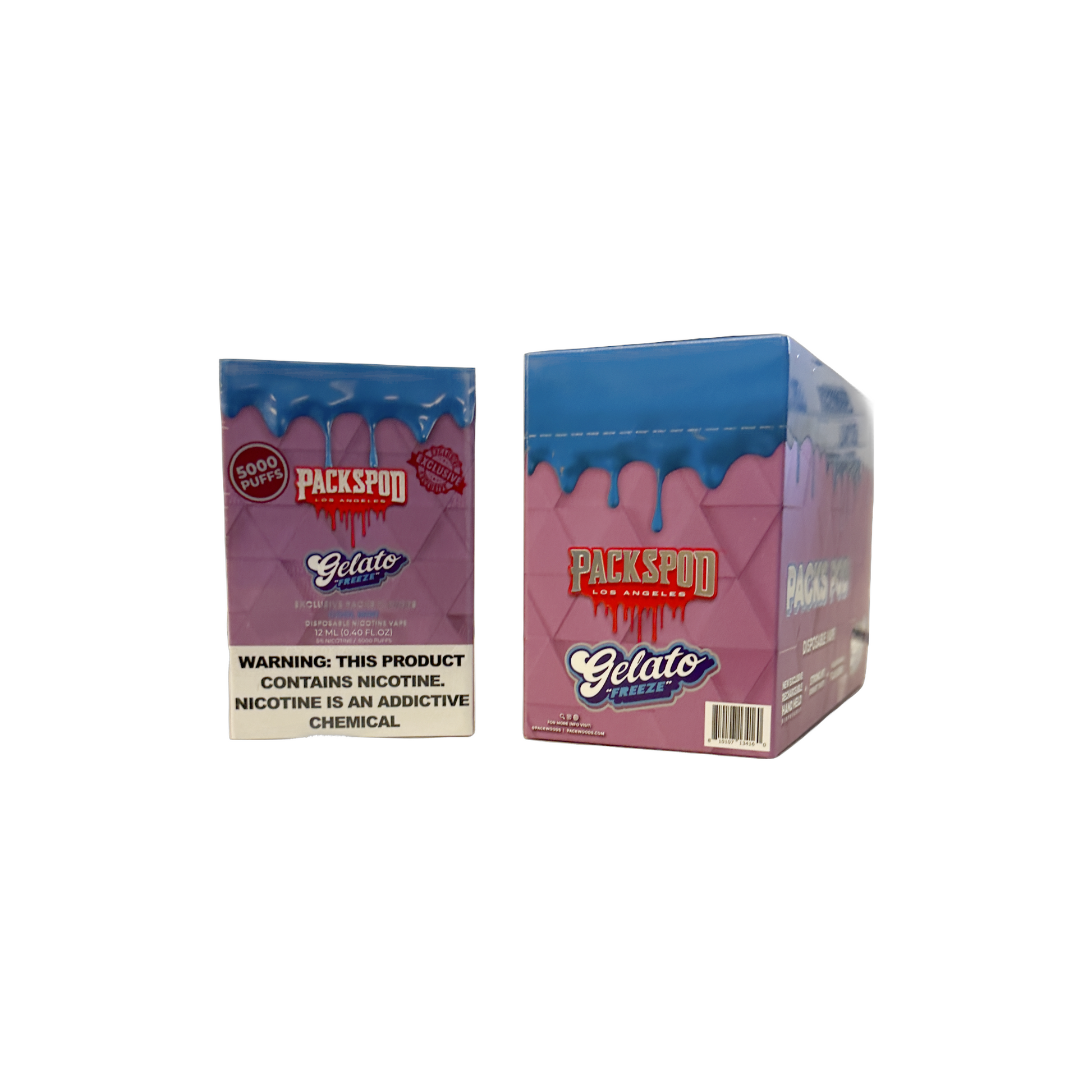 Packspod Disposable Vape 5000 Puffs - Gelato Freeze