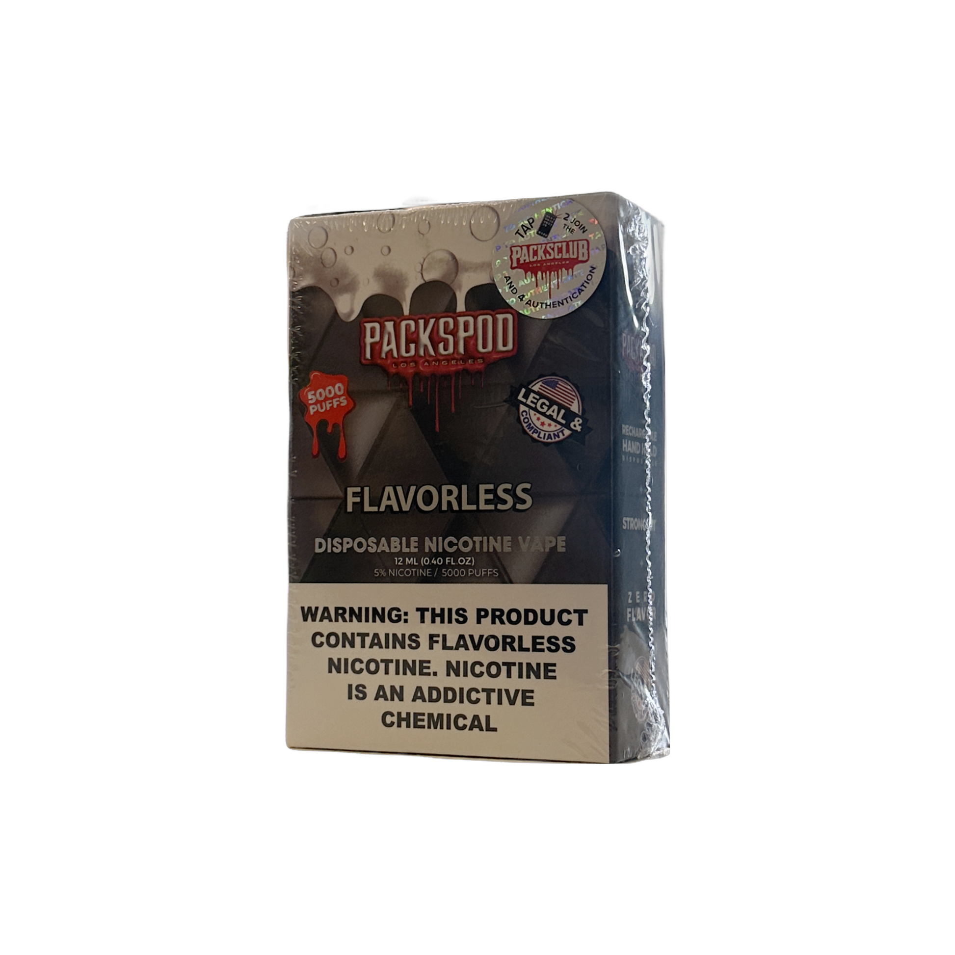 Packspod Disposable Vape 5000 Puffs - Flavorless