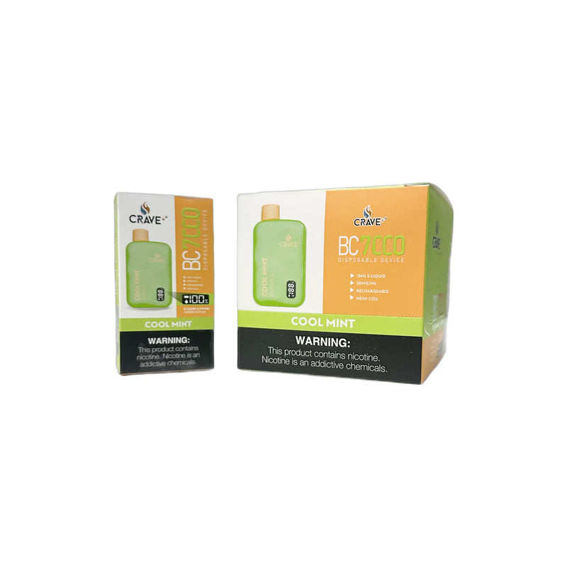 Crave BC7000 Puffs (BOX DEAL) - VSZN, Crave BC7000 (BOX DEAL) Crave, crave bc7000 classic clear, classic clear crave max, crave max classic clear, crave max bc7000 classic clear, cool mint crave max bc7000, crave max bc7000 cool mint
