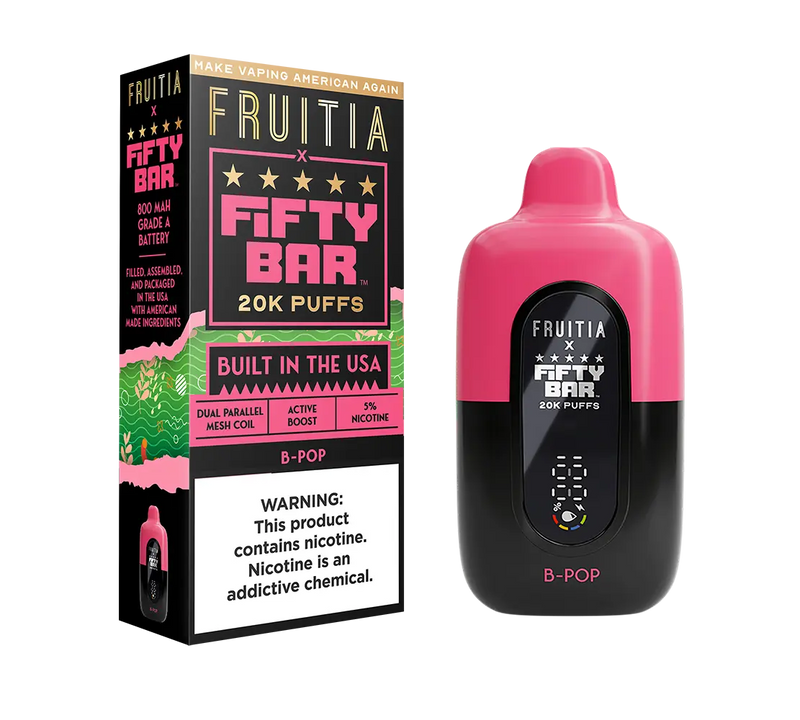 Fruitia Fifty Bar 20K Puffs -  Berry Pop
