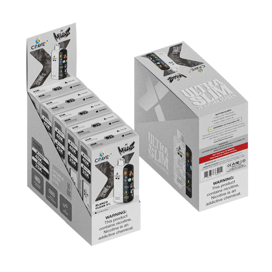 Crave X – Ultra Slim 40K / 25K Puffs (BOX DEAL) Crave, Crave X – Ultra Slim 40K / 25K Puffs Crave, crave x millyz, millyz crave x vape, millyz vape crave, crave vape millyz, rave x millyz, crave ultra slim vape millyz, crave blanco clear 5
