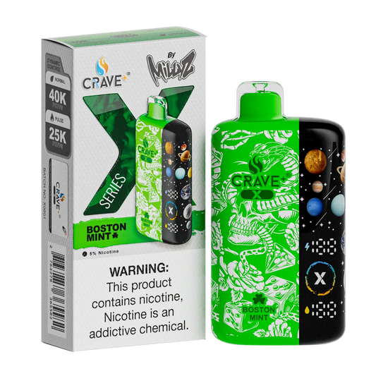 Crave X – Ultra Slim 40K / 25K Puffs Crave, crave x millyz, millyz crave x vape, millyz vape crave, crave vape millyz, rave x millyz, crave ultra slim vape millyz, crave x boston mint, crave boston mint vape