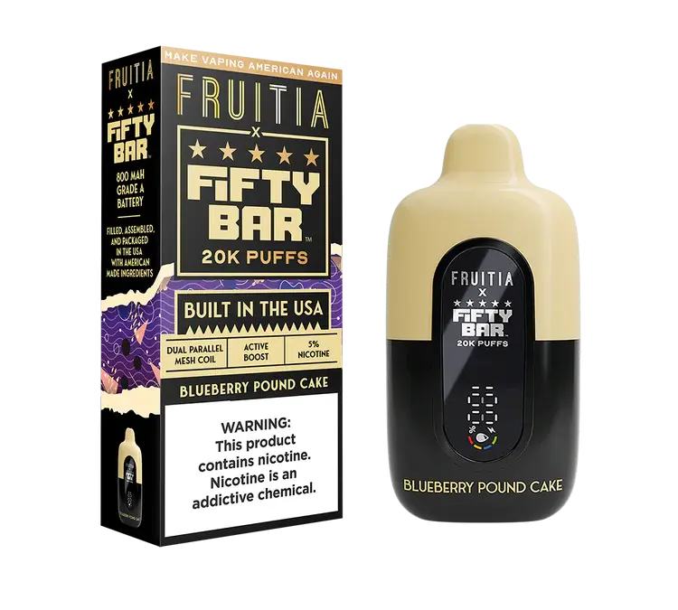 Fruitia Fifty Bar 20K Puffs -  Blueberry Pound Cake