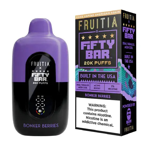 Fruitia Fifty Bar 20K Puffs -  Bonker Berries