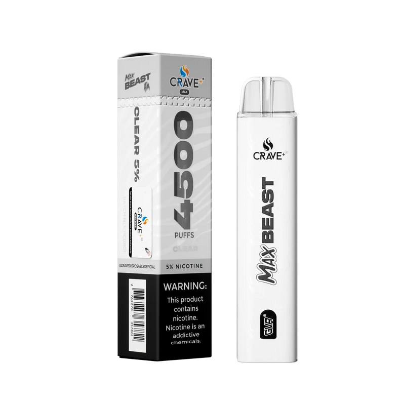 Crave Max Beast 4500 Puffs - VSZN, Crave Max Beast clear 5%