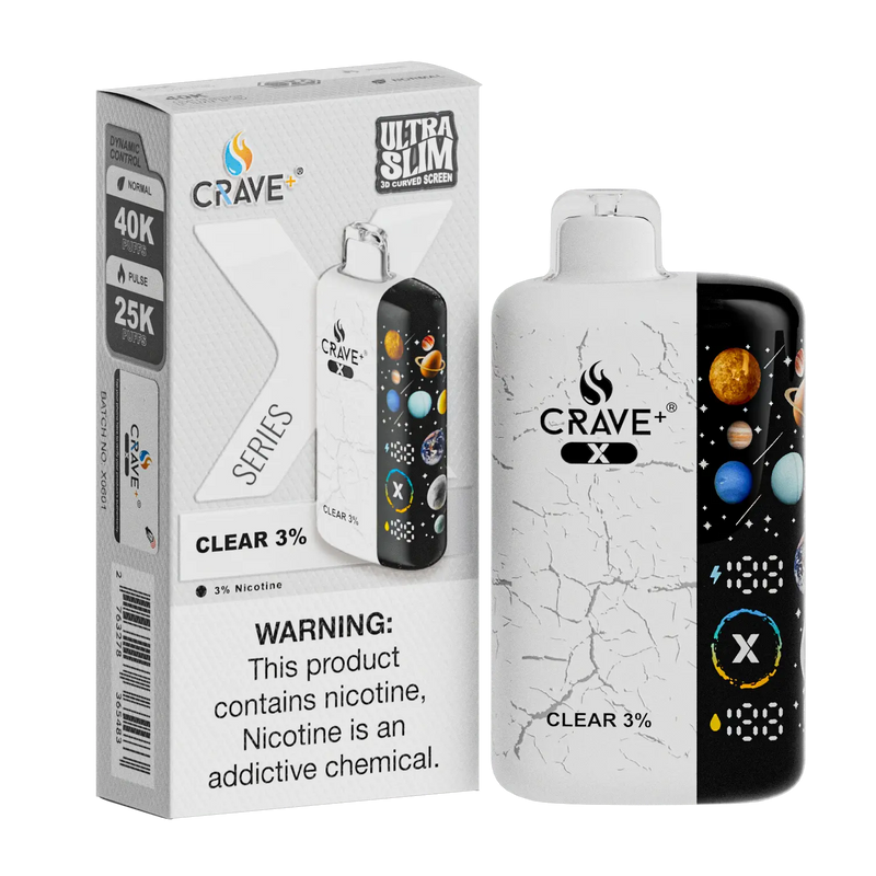 Crave X – Ultra Slim 40K / 25K Puffs Crave, crave x millyz, millyz crave x vape, millyz vape crave, crave vape millyz, rave x millyz, crave ultra slim vape millyz, crave x clear 
