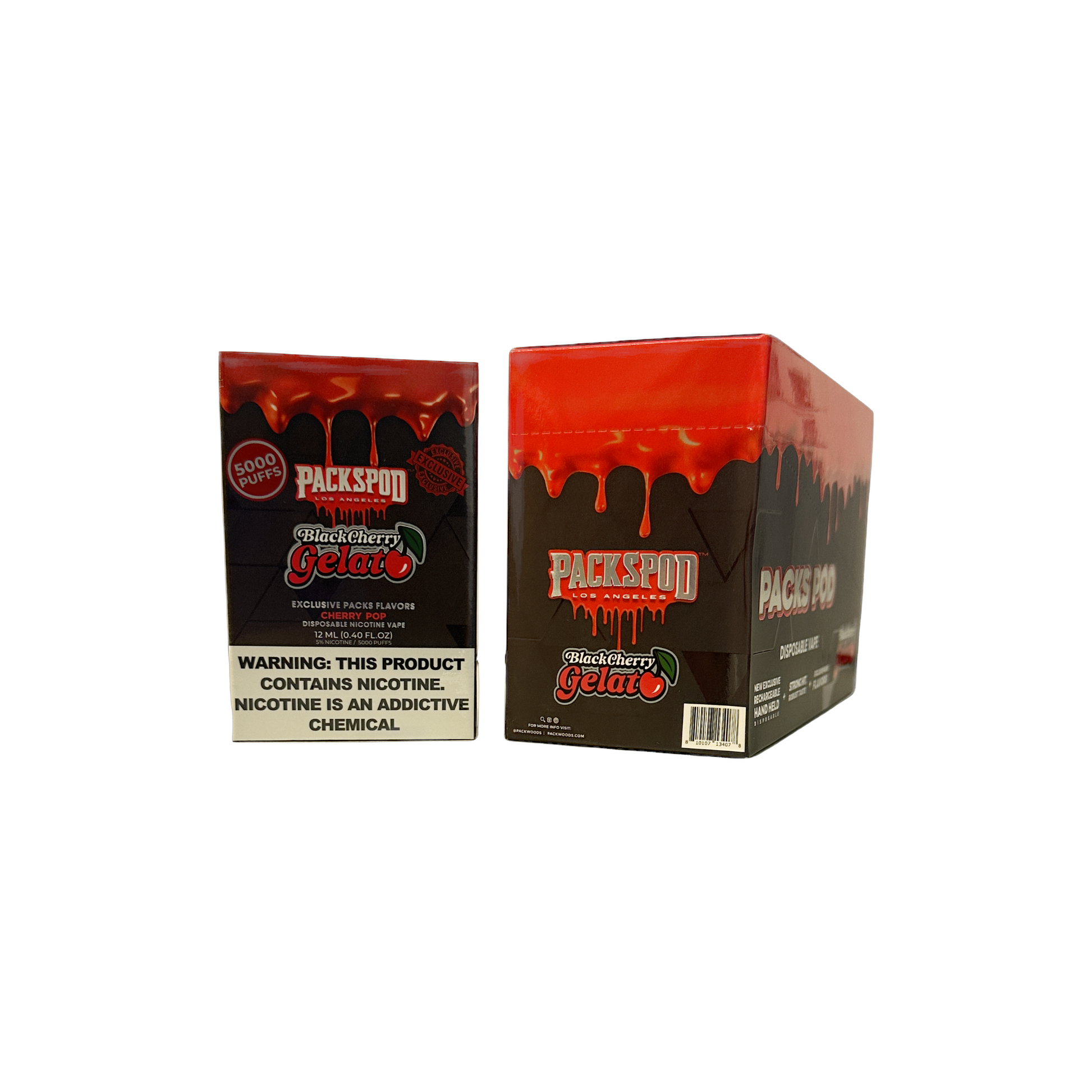 Packspod Disposable Vape 5000 Puffs - Black Cherry Gelato