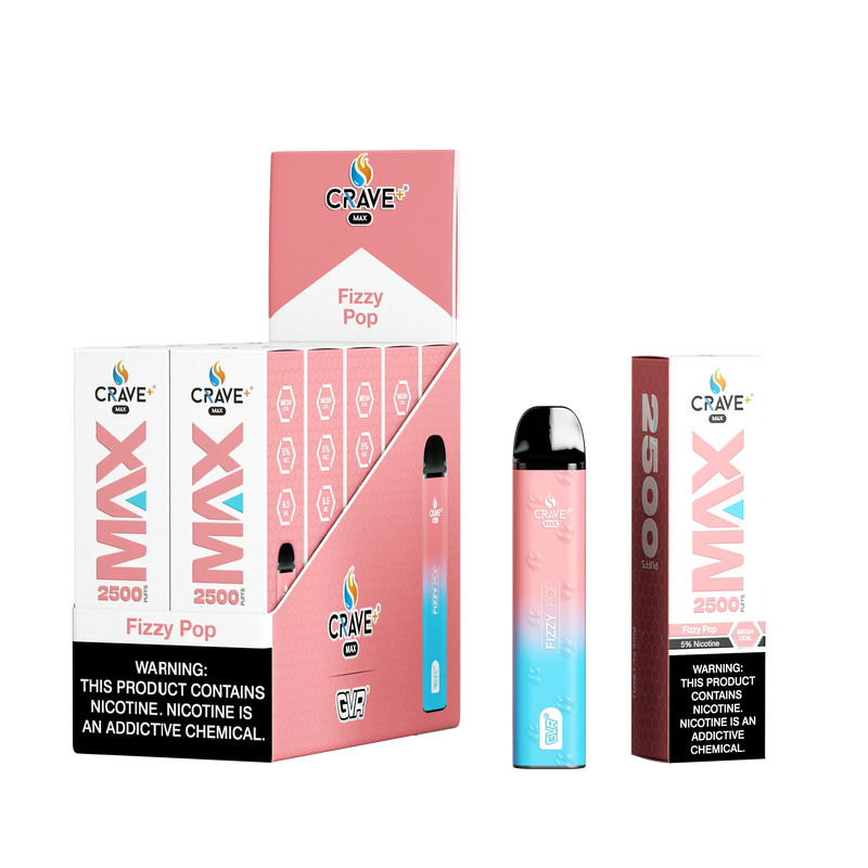 Crave Max Vape - 2500 Puffs Mesh Coil (BOX DEAL) Crave, crave max fizzy pop