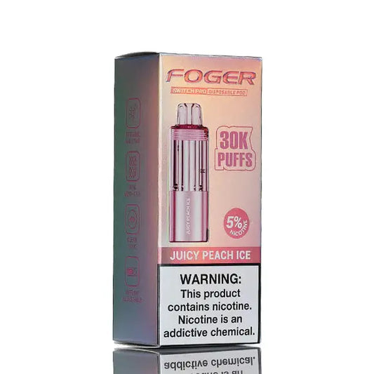 Foger Switch Pro 30K Disposable Foger, foger vape, foger switch pro vape, foger vape juicy peach ice
