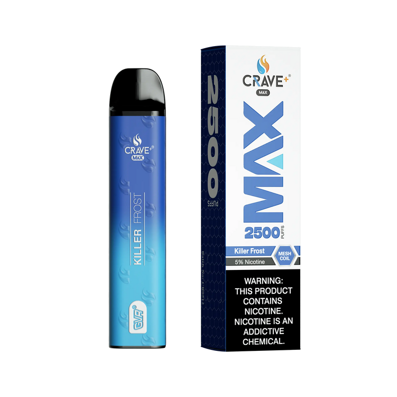 Crave Max Vape - 2500 Puffs Mesh Coil Crave, Crave Max Vape killer frost