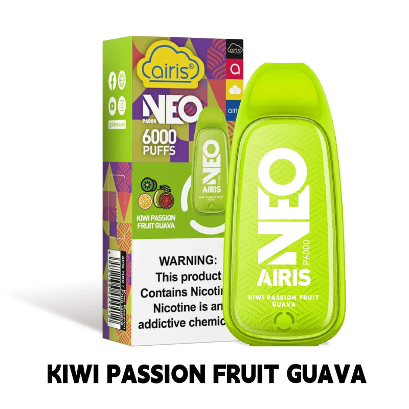 Airis Neo 6000 Disposable Vape Airis, neo airis kiwi passion fruit guava