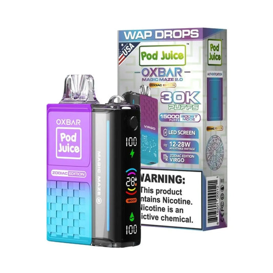 OXBAR x Pod Juice Magic Maze 30000 OXBAR X POD JUICE Vape Szn, oxbar wap drops