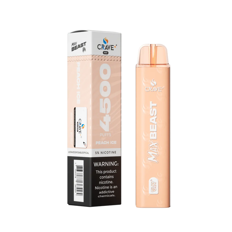Crave Max Beast 4500 Puffs - VSZN, Crave Max Beast peach ice