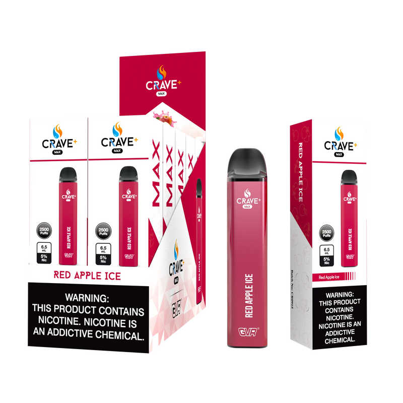 Crave Max 2500 (BOX DEAL) Red Apple Ice Crave