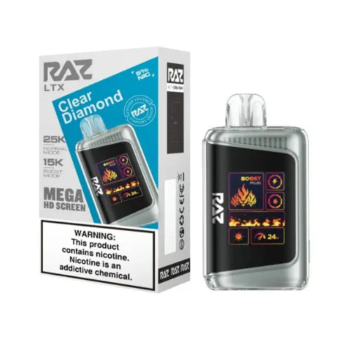 Raz LTX 25000 Raz - Clear Diamond - Vape Szn, raz clear diamond