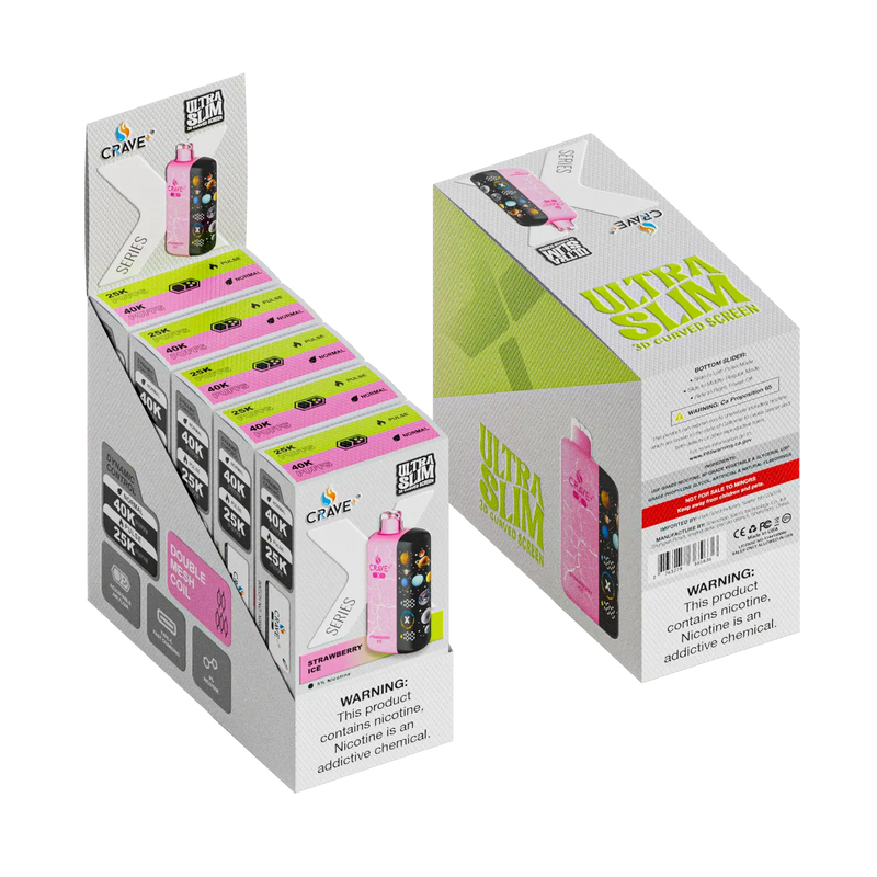 Crave X – Ultra Slim 40K / 25K Puffs (BOX DEAL) Crave, Crave X – Ultra Slim 40K / 25K Puffs Crave, crave x strawberry ice, strawberry ice crave x millyz, crave x millyz, millyz crave x vape, millyz vape crave, crave vape millyz, rave x millyz, crave ultra slim vape millyz