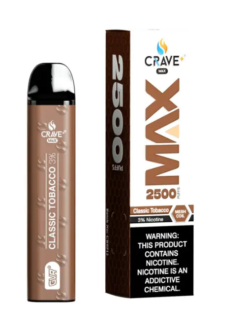 Crave Max Vape - 2500 Puffs Mesh Coil (Pg 2) Crave, crave max classic tobacco