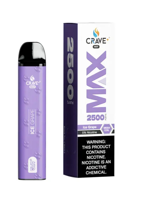 Crave Max Vape - 2500 Puffs Mesh Coil (Pg 2) Crave, crave max ice grape