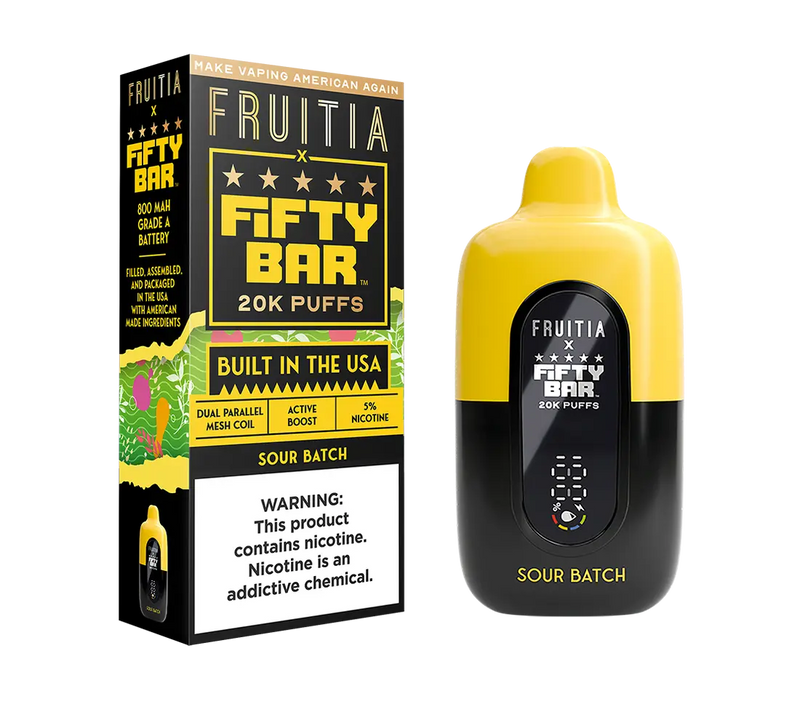 Fruitia Fifty Bar 20K Puffs -  Sour Punch
