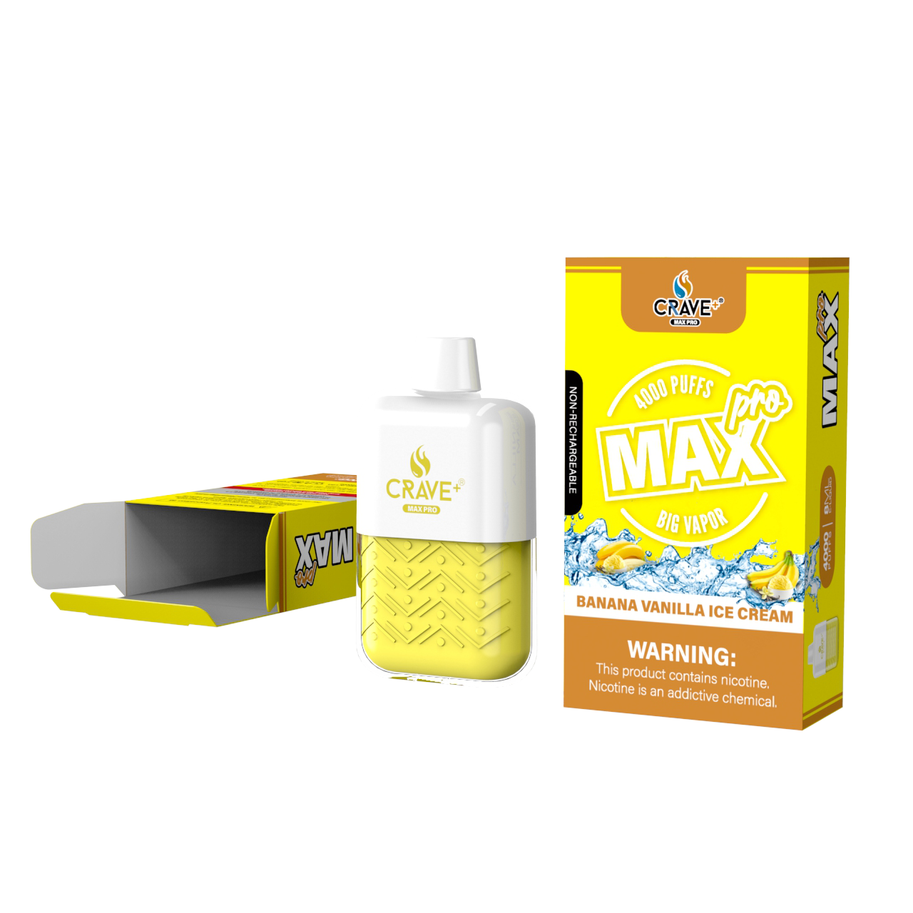 Crave Max Pro 4000 Puffs Banana Vanilla Ice Cream