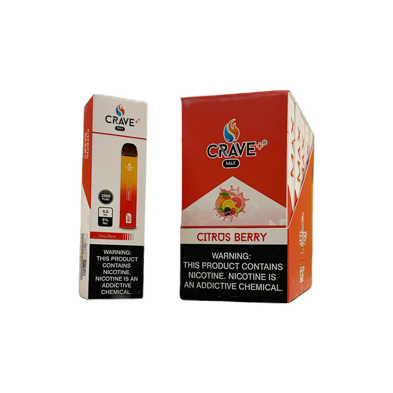 Crave Max Vape - 2500 Puffs (BOX DEAL) Crave