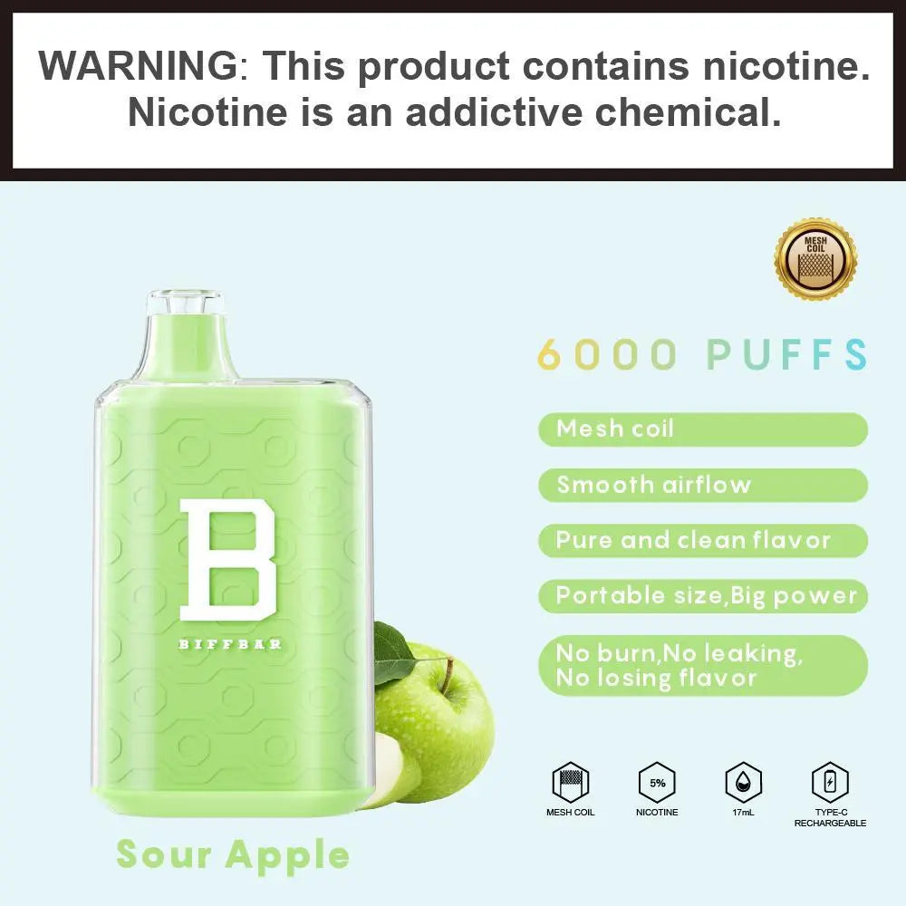 biff bar, biff bar vape, biff bar flavors, biff bar 6000, biff bar 6000 vape, 6000 puff vape biff, biff bar deal, biff bar bulk, buy biff bar bulk, buy biff bar, buy biff bar flavor, biff bar apple, biff bar sour apple, sour apple biff bar, apple biff bar, sour apple biff bar vape