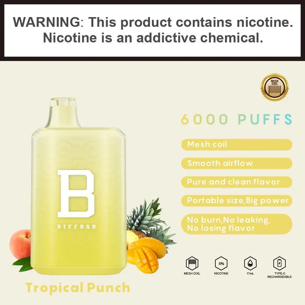 biff bar, biff bar vape, biff bar flavors, biff bar 6000, biff bar 6000 vape, 6000 puff vape biff, biff bar deal, biff bar bulk, buy biff bar bulk, buy biff bar, buy biff bar flavor, biff bar tropical punch, biff bar punch, biff bar tropical, tropical punch biff bar